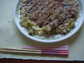 ツナとキャベツのお好焼き