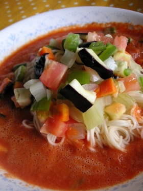 お野菜たっぷり♡ガスパチョ風そうめん