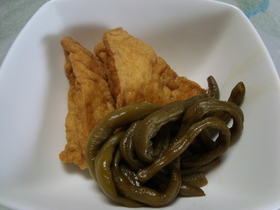 厚揚げといんげんの煮物