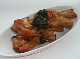 あぶり焼きチキン＊大葉にんにく醤油