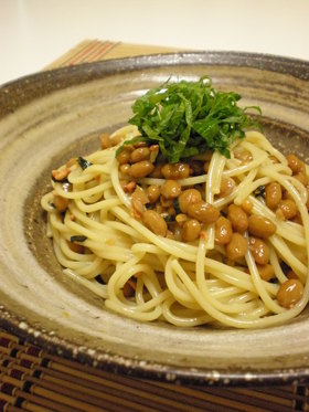 ☆★お茶漬け納豆パスタ★☆