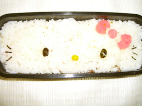 キャラ弁 めっちゃ簡単でっか!キティ✿