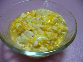しょうが豆腐の卵とじ