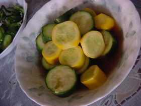 ズッキーニのレンジお浸し