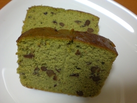 抹茶あずきのおからケーキ