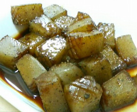 大葉にんにく醤油でこんにゃくステーキ
