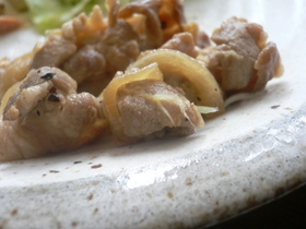 豚肉と茗荷の炒め物☆