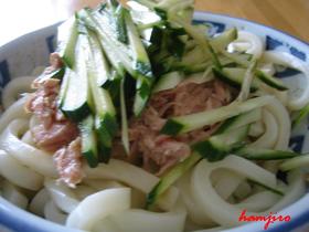ツナきゅうＤＥ冷やしうどん♪