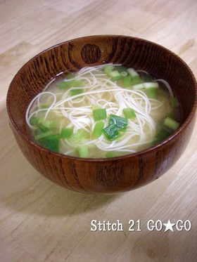 家族みんな大好き♥そうめんの味噌汁