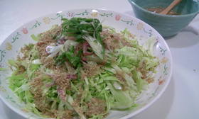 キャベツと香味野菜の夏サラダ
