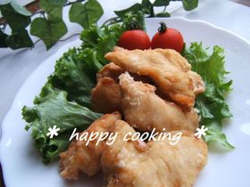 簡単☆ささ身の辛子揚げ