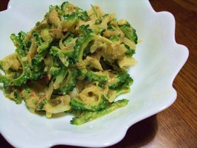 ゴーヤと茗荷の酢味噌和え