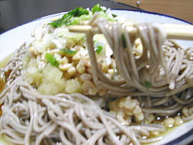 ちゅるんと涼風＊納豆おろしそば＊