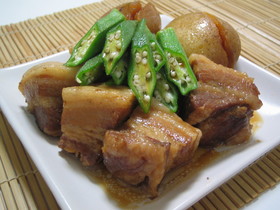 圧力鍋★簡単ささっと豚の角煮