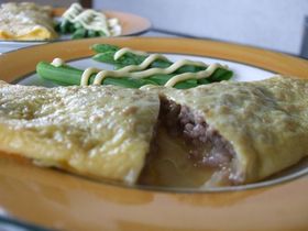 和風＊簡単肉入りオムレツ