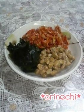 ✿キムチワカメ納豆✿