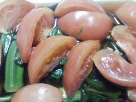 おくらとつる菜の煮浸し