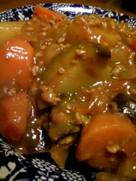 野菜の旨味たっぷり♪トマトとナスのカレー