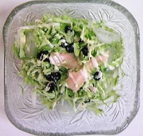 ロック氷で令製黒豆納豆サラダ