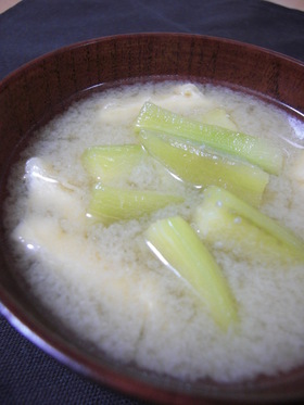 ✿なすと油揚げのお味噌汁✿