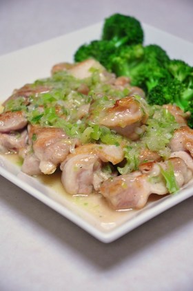 鶏もも肉のネギだれ焼き