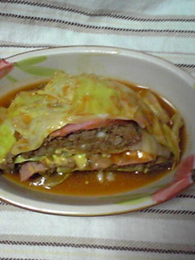 キャベツとひき肉の重ね煮