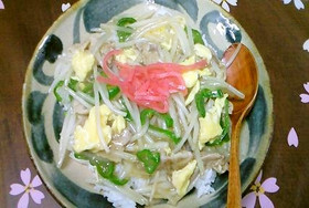 もやしの中華丼