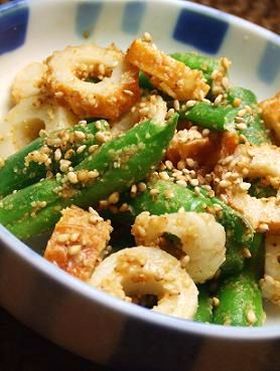 インゲンとちくわの胡麻味噌マヨあえ☆