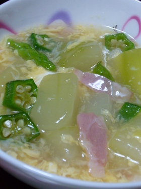冬瓜と帆立、ペーコンのうま煮～