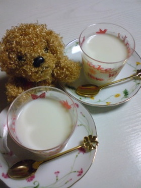 粉寒天で♫牛乳プリン