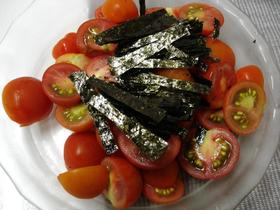 簡単ミニトマト海苔サラダ