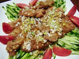 バーミヤン風。若鶏の甘酢しょうゆ