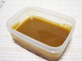レンジで簡単　甘味噌だれ　（味噌田楽）