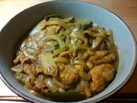 独り暮らし用和風カレーうどん