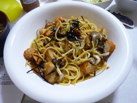 から揚げ再利用で☆和風パスタ♪