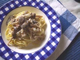 きのこのチーズクリームパスタ
