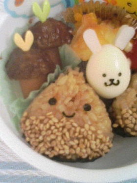 キャラ弁☆秋にピッタリ！クリおにぎり