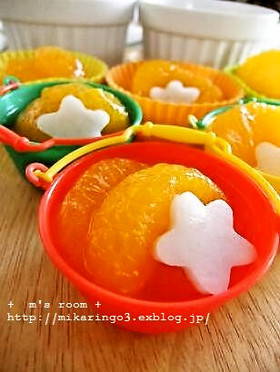 みかん缶詰noお弁当寒天ゼリー✿
