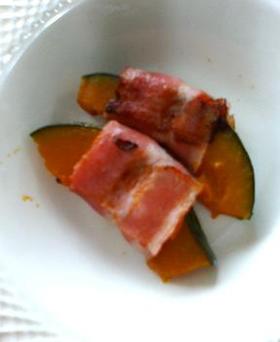 かぼちゃのベーコン巻(お弁当おかず)