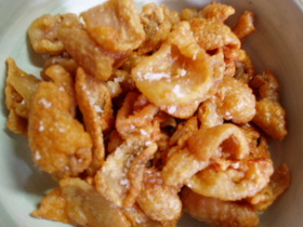ヘルシー!カリカリ鶏皮焼き!
