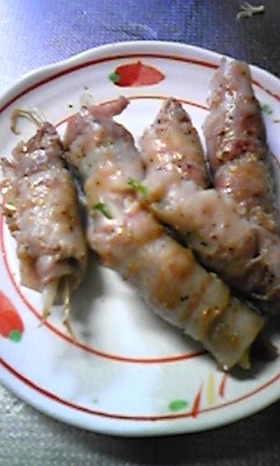ごぼうとわけぎの豚肉巻き☆