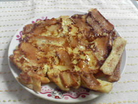 パン耳でフレンチトースト♪