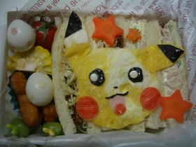 キャラ弁☆ピカチュウ・サンドイッチ弁当