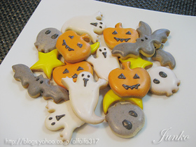 ハロウィンのアイシングクッキー