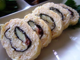 レンジで簡単！とりロール・梅海苔チーズ味
