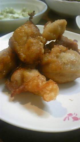 塩ダレで♪ジュ〜シィ〜鶏の唐揚げ