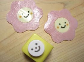 プリンの容器でお花【キャラ弁おかず】