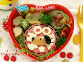 ２分で出来る簡単スヌーピーキャラ弁