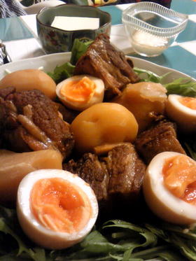 お鍋ひとつでトロける豚角煮+大根煮+味玉
