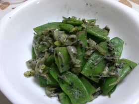 モロッコいんげん と茗荷のナムル